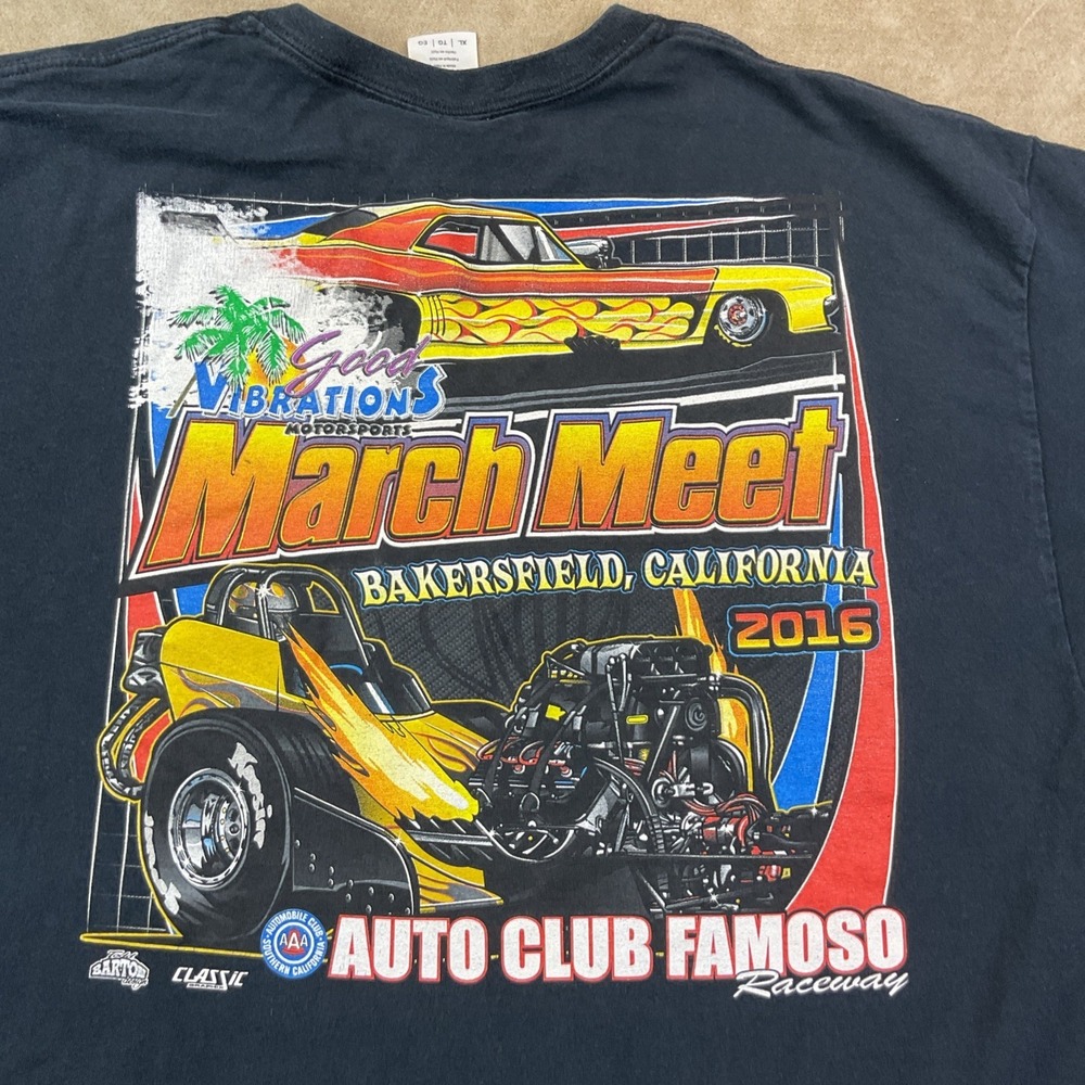 VTG March Meet T-Shirt XL 2016 Vibrations Auto Club Famoso Bakersfield Racing - Picture 8 of 10